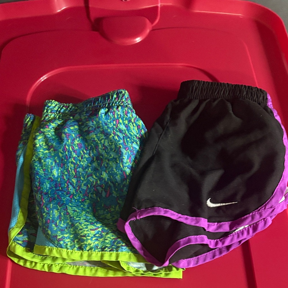 Nike Black Shorts with Purple Trim - Girls' Athletic Bottoms